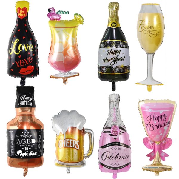 Big Helium Balloon Champagne Goblet Balloon Wedding Birthday Party Decorations Adult Kids Ballons Globos Event Party Supplies