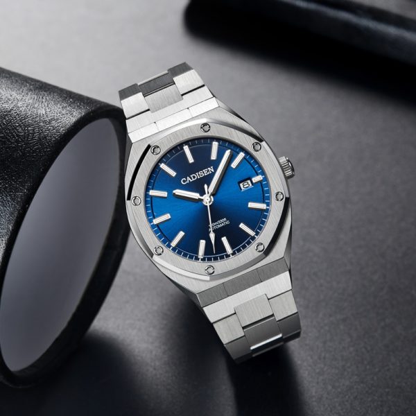 CADISEN New 42MM Men Watches Mechanical Automatic NH35A Blue Watch Men 100M Waterproof Brand Luxury Casual Business Wristwatch - Image 4