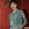 CHEERART Fall 2020 Women Mesh Dragon Print Shirt Long Sleeve Top Button Up See Through Top Fashion Designer Clothing - Image 2