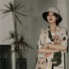 CHEERART Japanese Streetwear Ukiyoe Print Summer Blouse Women 2020 Collared Button Up Shirt Short Sleeve Top And Blouse Clothing - Image 2