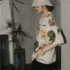 CHEERART Japanese Streetwear Ukiyoe Print Summer Blouse Women 2020 Collared Button Up Shirt Short Sleeve Top And Blouse Clothing - Image 4