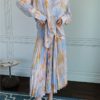 CHEERART Tie Dye Pleated Skirt Midi Autumn Blue Long High Waist Skirts Womens 2020 Swing Korean Fashion Ladies Skirt Fall - Image 4