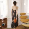 CHEERART Ukiyoe Aesthetic Slip Dress Long Midi Dress Women Vintage Spaghetti Strap Ladies Dresses Summer Clothes For Women - Image 4