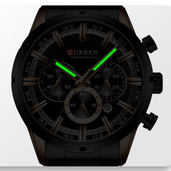 CURREN New Fashion Mens Watches with Stainless Steel Top Brand Luxury Sports Chronograph Quartz Watch Men Relogio Masculino - Image 5