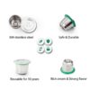 Capsulone 3rd STAINLESS STEEL Metal Capsule Compatible with Nespresso Refillable Reusable coffee capsule pod - Image 3