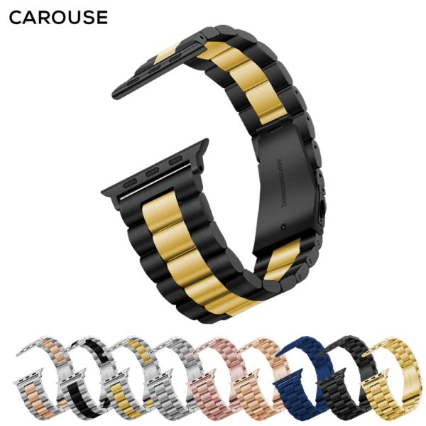 Carouse Stainless Steel Watchband For Apple Watch Band Series SE/6/5/4/3/2/1 38mm 42mm Metal Sport Strap For iWatch 40mm 44mm - Image 2