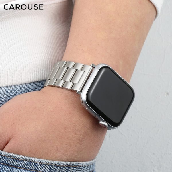 Carouse Stainless Steel Watchband For Apple Watch Band Series SE/6/5/4/3/2/1 38mm 42mm Metal Sport Strap For iWatch 40mm 44mm - Image 3