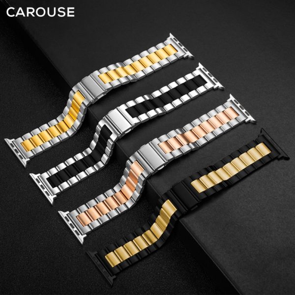 Carouse Stainless Steel Watchband For Apple Watch Band Series SE/6/5/4/3/2/1 38mm 42mm Metal Sport Strap For iWatch 40mm 44mm - Image 4