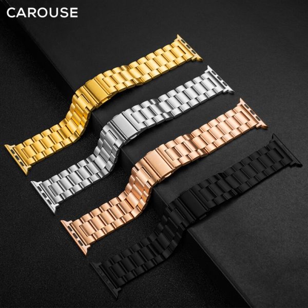 Carouse Stainless Steel Watchband For Apple Watch Band Series SE/6/5/4/3/2/1 38mm 42mm Metal Sport Strap For iWatch 40mm 44mm - Image 5