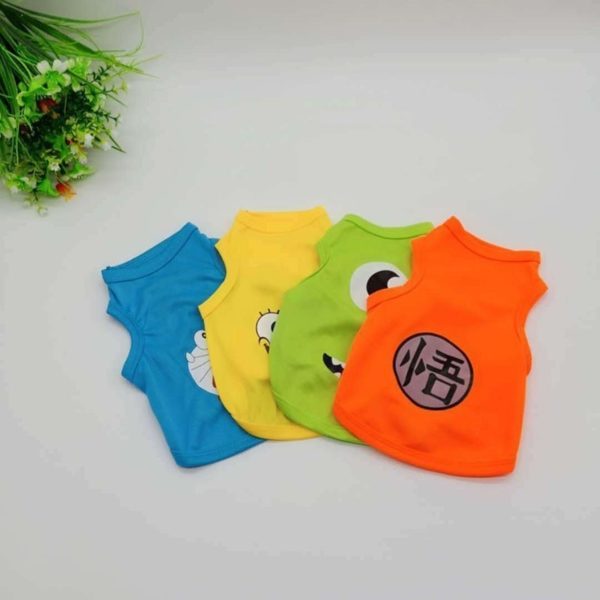 Cartoon Dog Shirt Cheap Dog Clothes For Small Dogs Summer Chihuahua Tshirt Puppy Vest Yorkshire Terrier Shih Tzu Pet Clothes - Image 4