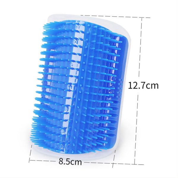 Cat Self Groomer Wall Corner Massage Comb Cat Corner Groomer Brush with Catnip Cats Comb with Long and Short Fur With Catnip - Image 3