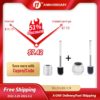 Cleanhome Wall Hanging TPR Toilet Brush with a Tweezer and Holder Set Silicone Bristles for Floor Bathroom Cleaning