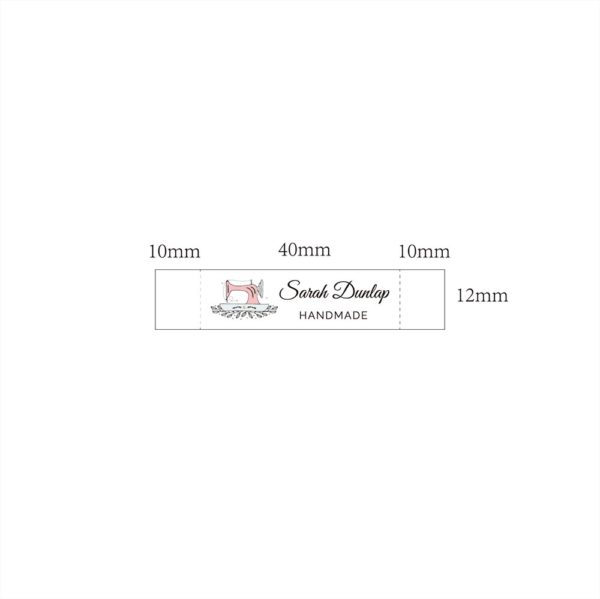 Custom Clothing Labels - Personalized Brand , Organic Cotton Ribbon Labels , Logo or Text, Sewing Labels (MD3012) - Image 2