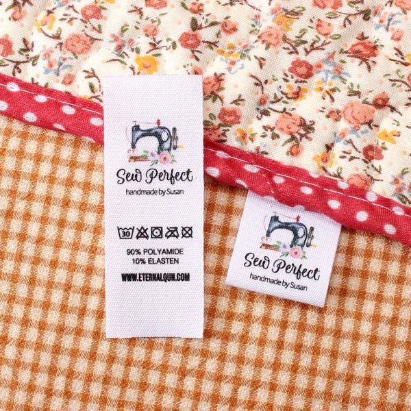 Custom Sewing Labels, Care label, Organic Cotton Ribbon Labels, Personalized Brand , Logo or Text(MD3269)