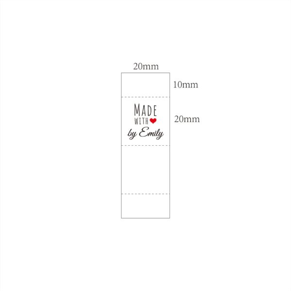 Custom Sewing label, Custom Clothing Labels - fold Tags, Cotton Ribbon, Customized with Your Business Name (MD3056) - Image 2