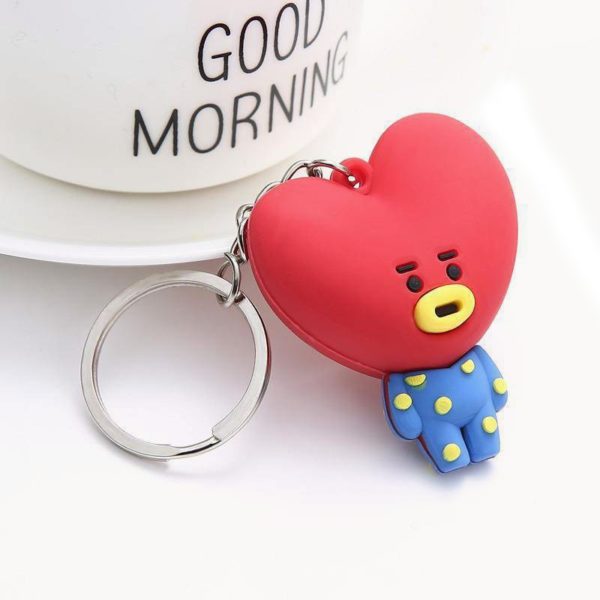 Cute Doll Keychains Kawaii Cartoon Key Chains Key Ring Animal Rabbit Robot Dog Heart Keyrings For Women Child Girl Gifts - Image 3