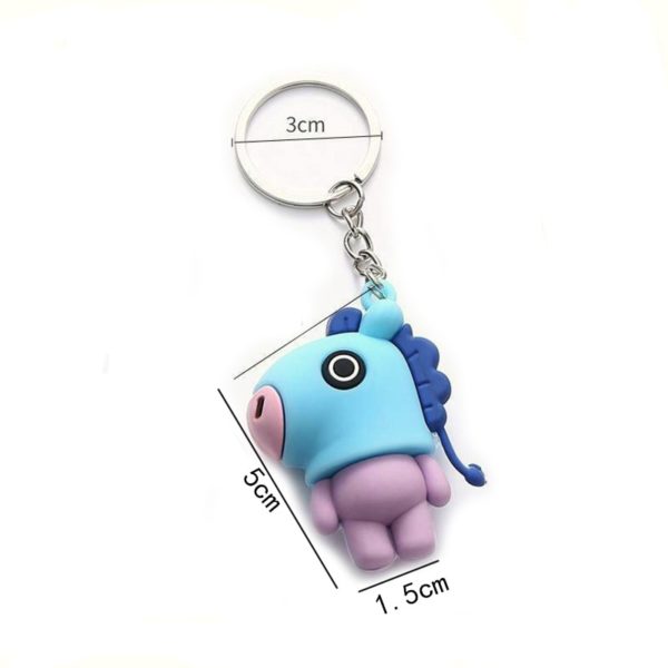 Cute Doll Keychains Kawaii Cartoon Key Chains Key Ring Animal Rabbit Robot Dog Heart Keyrings For Women Child Girl Gifts - Image 6