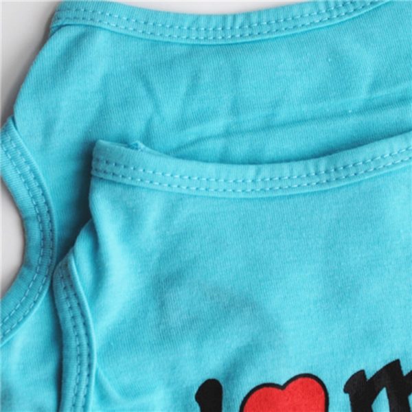 Cute I LOVE MY MOMMY DADDY Dog Clothes Comfort Pet Costume Vest Puppy Cats Coat Clothing For Dog T-shirt Pet Supplies - Image 5