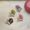 Cute Ladies Broches Wedding Dress Plant Jewelry Crystal Rhinestone Flower Brooch For Women Broshce Metal Leaf Broches Mujer pins - Image 3