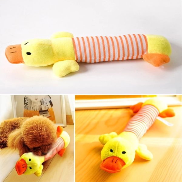 Cute Pet Dog Cat Plush Squeak Sound Dog Toys Funny Fleece Durability Chew Molar Toy Fit for All Pets Elephant Duck Pig - Image 3