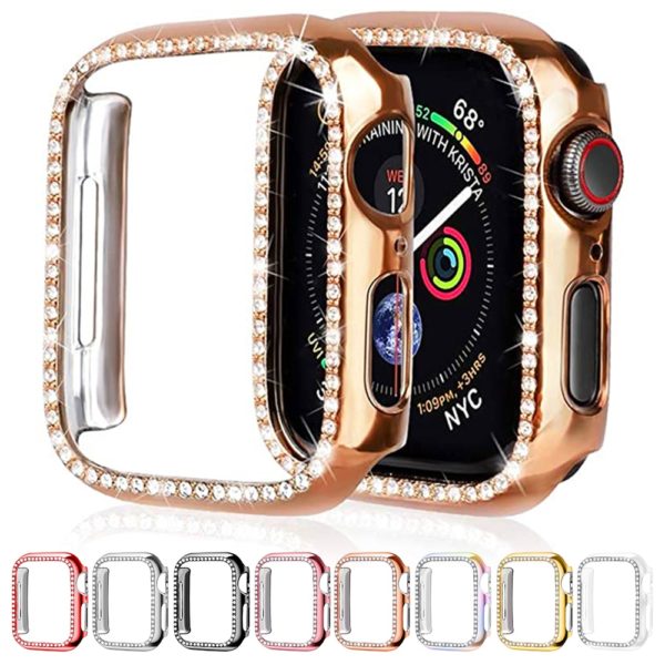 Diamond Bumper Protective Case for Apple Watch Cover Series 6 SE 5 4 3 21 38MM 42MM Clock For Iwatch 40mm 44mm watch accessories - Image 2