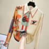 Elegant Print Chiffon Blouse Women Korean Long Sleeve Shirt Modis Tops 2021 New Arrival