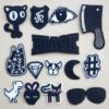 Fashion Embroidery Patches for Clothes Jacket Jeans Appliques Stickers Clothing Badges Iron on Patch Black White Animal Letter