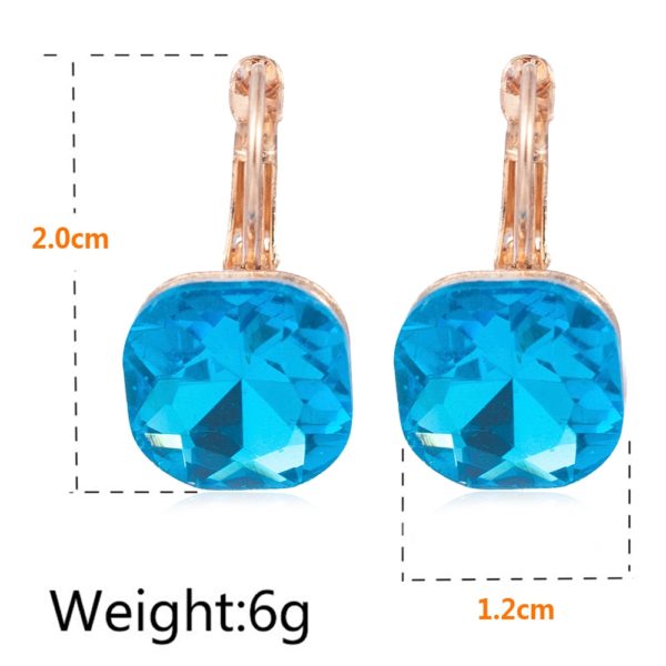 Fashion Gold Color Earring For Women Crystal Cubic Zirconia Stud Earrings Stone Pendientes Mujer Moda Minimalist Earrings - Image 4