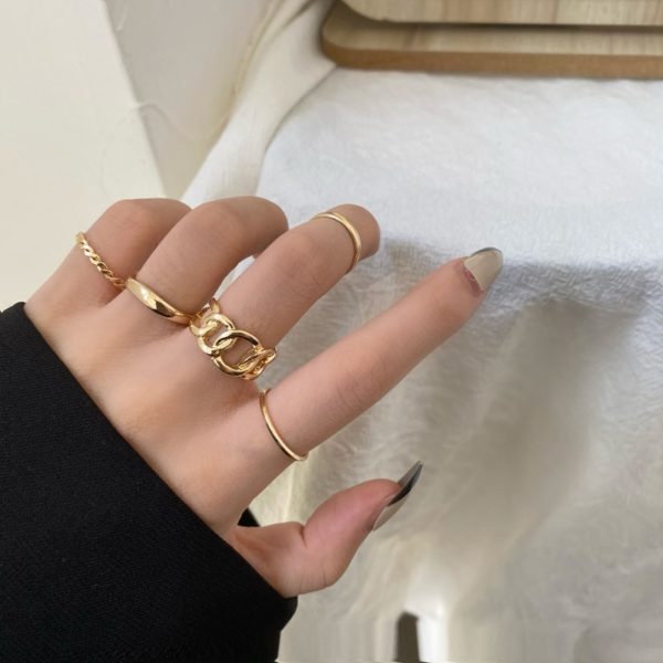 Fashion Jewelry Rings Set Hot Selling Metal Alloy Hollow Round Opening Women Finger Ring For Girl Lady Party Wedding Gifts - Image 5