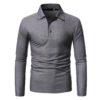 Fashion Men Casual Shirts Men Autumn Winter Long Sleeve Turndown Neck T Shirt Top Tee Outwear Blouse 2021 Spring Autumn Shirt - Image 3