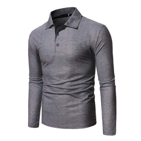 Fashion Men Casual Shirts Men Autumn Winter Long Sleeve Turndown Neck T Shirt Top Tee Outwear Blouse 2021 Spring Autumn Shirt - Image 4