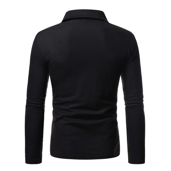 Fashion Men Casual Shirts Men Autumn Winter Long Sleeve Turndown Neck T Shirt Top Tee Outwear Blouse 2021 Spring Autumn Shirt - Image 6