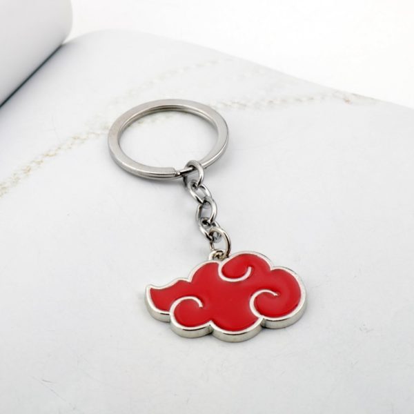 Fashion New Hokage Tsunade Uzumaki Keychain Anime Small Jewelry Akagi Red Cloud Keyring Car Bag Keychain Jewelry