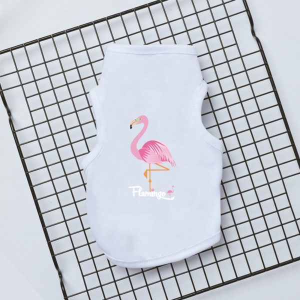 Flamingo pattern Soft Pet Clothes Dog Clothing&Shoes Dog Clothes Vest Shirt Pet Vest shirt Pet Products Summer Cat Vest T-shirt - Image 4