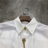 GALCAUR Diamonds Striped Shirt For Women Lapel Long Sleeve Casual Loose One Size White Blouse Female 2020 Summer Fashion Clothes - Image 5
