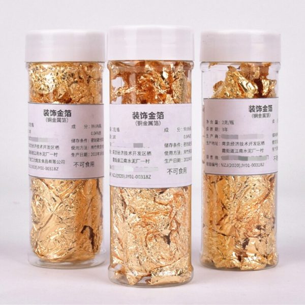 Gold / Silver Foil 24K Edible Real Gold Powder Foil Made Of Genuine Gold Leaf Food Grade Craft Paper Skincare Food Decorating - Image 3