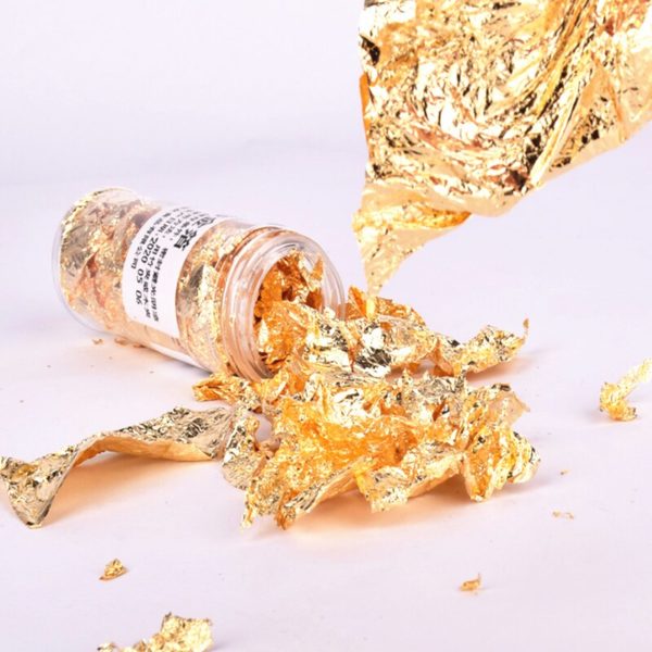 Gold / Silver Foil 24K Edible Real Gold Powder Foil Made Of Genuine Gold Leaf Food Grade Craft Paper Skincare Food Decorating - Image 4