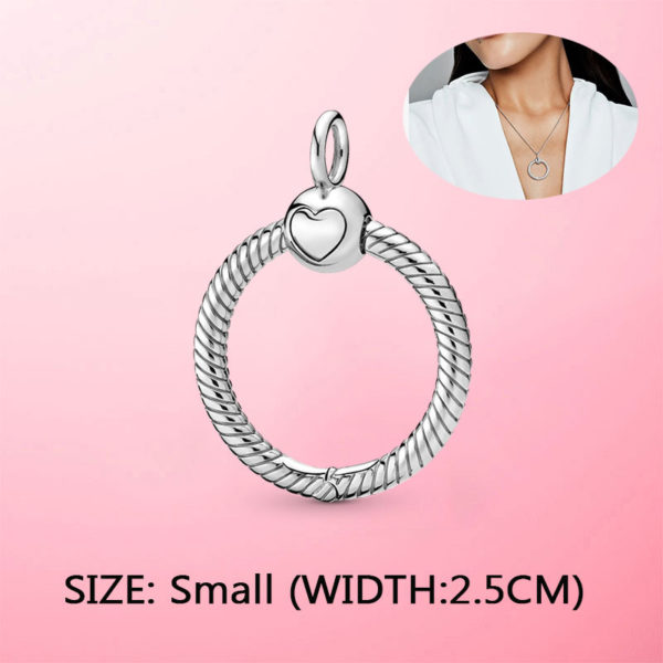 HOT Sale 925 Sterling Silver O Pendant fit Original Pamura Necklace DIY Charm Beads Jewelry Gift - Image 2