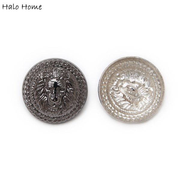 Halo Home 5pcs Lion Pattern Shank Metal Button Round for Sewing Clothing Suits Blazer Jacket Uniform Handwork 12.5-25mm - Image 5