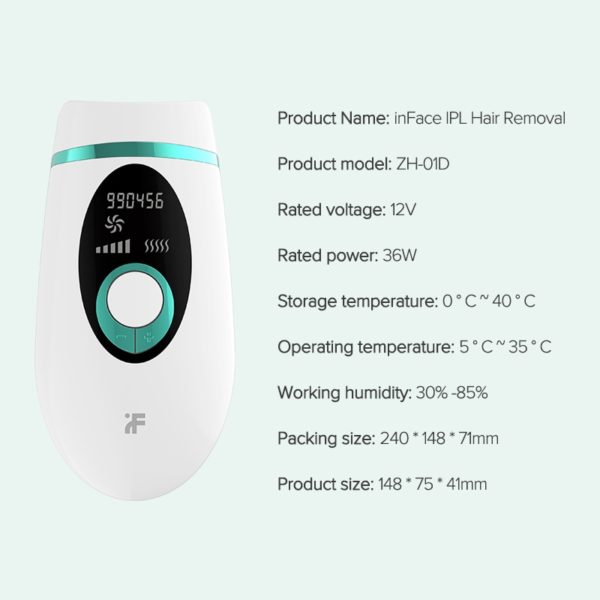 InFace 900000 Flash Permanent IPL Epilator Laser Hair Removal Electric Painless Threading Whole Body Hair Remover - Image 5