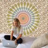 India Mandala Tapestry Wall Hanging Boho Decor Wall Cloth Tapestries Psychedelic Hippie Night Moon Tapestry Mandala Wall Carpet - Image 5
