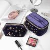 Japanese style velvet cosmetic bag large capacity portable lipstick cosmetic storage jewelry navy velvet tassel cosmetic bag - Image 3