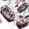 Japanese style velvet cosmetic bag large capacity portable lipstick cosmetic storage jewelry navy velvet tassel cosmetic bag - Image 4