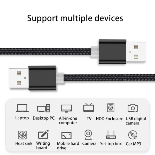 Kebiss USB to USB Extension Cable Type A Male to Male USB Extender for Radiator Hard Disk Webcom Camera USB Cable Extens - Image 2