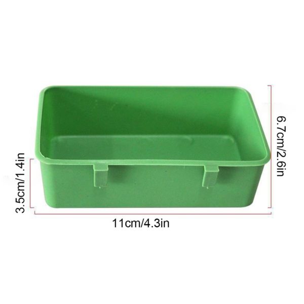 Legendog Plastic Bird Bath Tub Parrot Shower Bathtub Bird Food Bowl for Cage Bird Feeders Small Bird Parrot Cage Bird Toys - Image 3