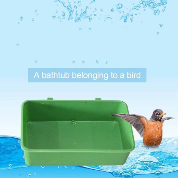 Legendog Plastic Bird Bath Tub Parrot Shower Bathtub Bird Food Bowl for Cage Bird Feeders Small Bird Parrot Cage Bird Toys - Image 4