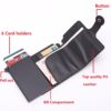 Men RFID Button Credit Card Holder High Quality Metal Aluminum Auto Pop-up RFID ID Card Case Black Wallet Coin Purse - Image 4
