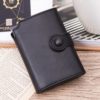 Men RFID Button Credit Card Holder High Quality Metal Aluminum Auto Pop-up RFID ID Card Case Black Wallet Coin Purse - Image 5