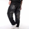 Men street dance hiphop Jeans Fashion embroidery Black Loose board Denim pants Overall Male Rap Hip Hop Jeans Plus Size 30-46 - Image 4