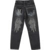 Men street dance hiphop Jeans Fashion embroidery Black Loose board Denim pants Overall Male Rap Hip Hop Jeans Plus Size 30-46 - Image 5